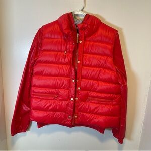Bernardo 2 in 1 red jacket vest combo women's size large